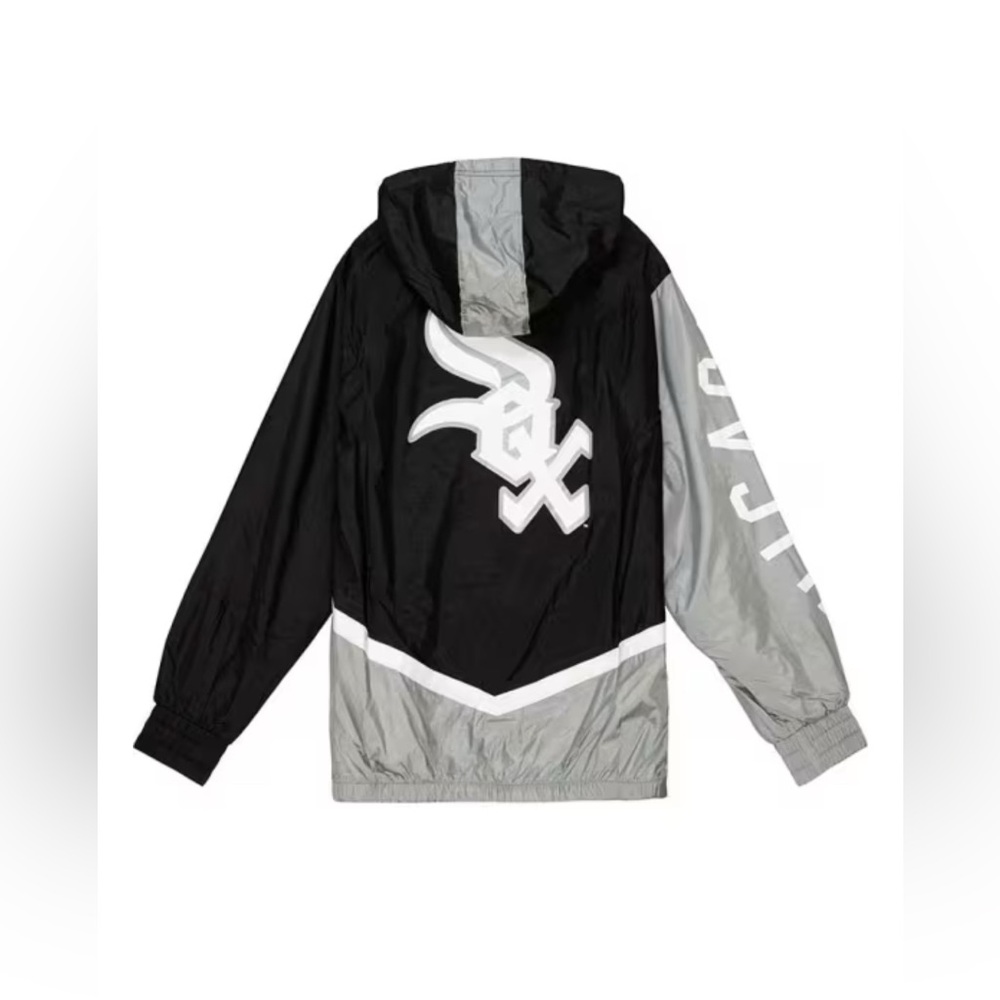 NWT MITCHELL AND NESS CHICAGO WHITE SOX MENS BLACK LIGHT WEIGHT JACKET XL - Picture 8 of 9